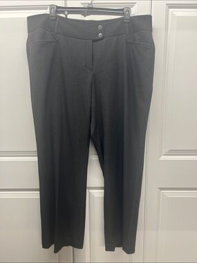 Rafaella Curvy Fit Charcoal Gray Wide Leg Dress Pants Plus Size 22W